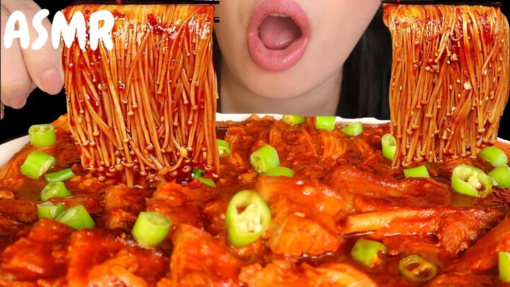 Enoki Mushroom ASMR with Pork Belly Mukbang | Extremely Satisfying Crunch | Easting Show