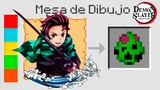 MINECRAFT pero TODO lo que DIBUJO de KIMETSU NO YAIBA APARECE en el INVENTARIO!