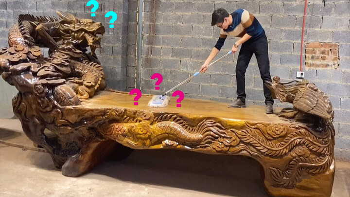 Take care of a ¥300,000 antique tea table with a ¥30 mop