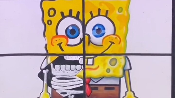 【Franek_art】ท้าให้วาด SpongeBob สี่ระดับเพื่อดูว่าคุณเป็นใคร! ตอนที่ 4