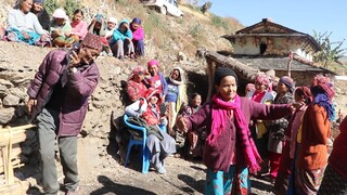 Dancing in Nepalese Traditional Cultural Music Panchebaja |