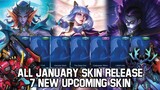 ALL JANUARY SKIN RELEASE & 7 NEW SKIN UPCOMING! - Mobile Legends Bang Bang