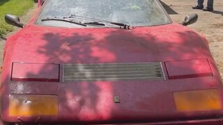 Abandoned Supercar Ferrari 512BB 1st Wash after 28 Years CAR Detailing Restorati