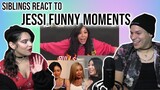 Siblings react to Jessi Funny Moments Compilation | REACTION