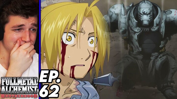 His Sacrifice?! | Fullmetal Alchemist: Brotherhood Episode 62 REACTION!!