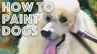 Dog Oil Painting Process | Poodle Portrait Time Lapse