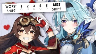 Genshin Impact Fans Rank the BEST SHIPS?!