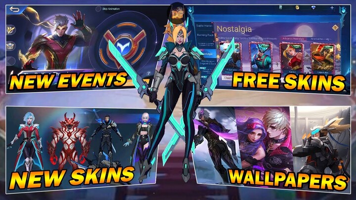 FREE SKINS, NEW SKINS, NEW COLLECTOR LOGO, NEW EVENTS, STARLIGHT 2021 AND MUCH MORE | Mobile Legends