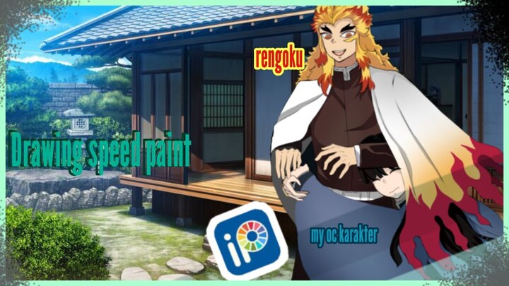 menggambarkan rengoku dengan oc ku  #bestofbest