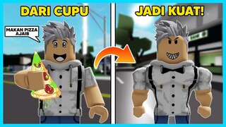 Aku Menjadi Super Kuat Karena Makan Pizza Ajaib (Brookhaven) - Roblox Indonesia