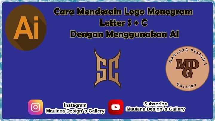 Cara Mendesain Logo Monogram Letter S + C Dengan Menggunakan Adobe Illustrator