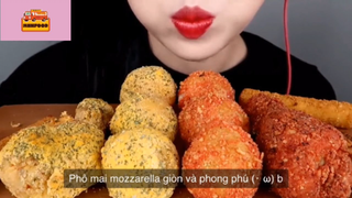 Mukbang phomai que, bánh rán #anngon