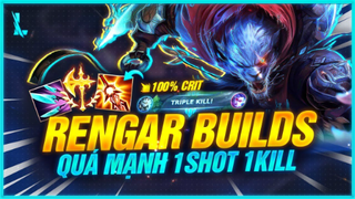 PHONG CÁCH LÊN ĐỒ MỚI RENGAR TỐC CHIẾN ĐI RỪNG QUÁ LỖI 100% CRIT 1 VỒ LÀ 1 MẠNG  LMHT Tốc Chiến