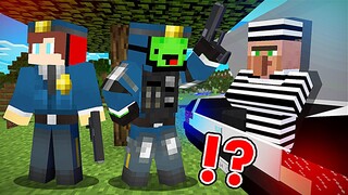 JJ and Mikey Became POLICE in Minecraft - Maizen Nico Cash Smirky Cloudy