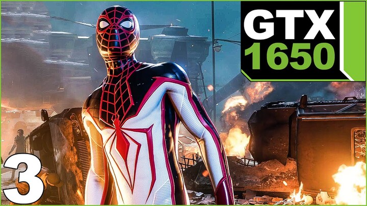 Spider Man Miles Morales Bridge Explosion GTX 1650 Gameplay Walkthrough Part 3 Very High Settings