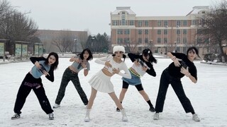 What? Someone is actually dancing in the snow in a short-sleeved shirt?