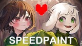 Speedpaint | Chara and Asriel Undertale Fanart ( Clip Studio Paint )