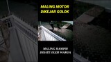 MALING MOTOR DIKEJAR GOLOK OLEH WARGA