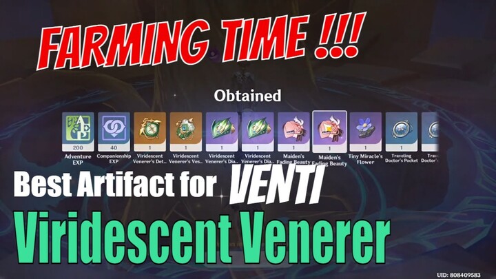 Viridescent Venerer Set Genshin Impact FARMING TIME !!!