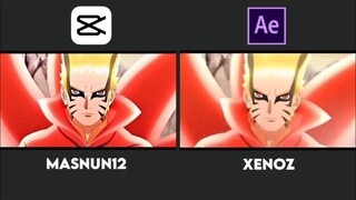 MY CAPCUT VS AFTER EFFECTS | @XENOZ REMAKE | NARUTO SAD/BADSSS - HIGH