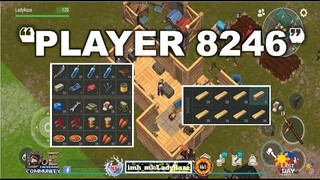 "PLAYER 8246" using tanning rack to block - Last Day On Earth: Survival
