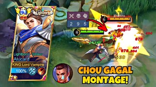 ALUCARD VS CHOU EXP LANE ! BIKIN CHOU GEMETAR SAMPAI GAGAL MONTAGE 🤣