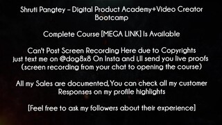 Shruti Pangtey Course Digital Product Academy+Video Creator Bootcamp download