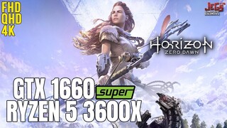 Horizon Zero Dawn | Ryzen 5 3600x + GTX 1660 Super | 1080p, 1440p, 2160p benchmarks!