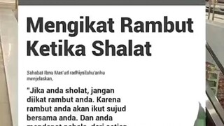 mengikat rambut ketika shalat