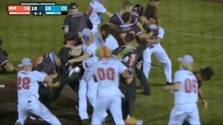 Pro-league Baseball Fight Goes Bad!!!!