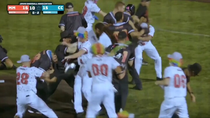 Pro-league Baseball Fight Goes Bad!!!!