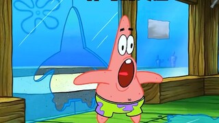 Mr. Krabs rang the bell in the store, attracting the fool Patrick.