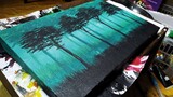 Cara melukis hutan dengan mudah | Forest painting for beginners