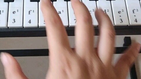 When I reach for my little niece's toy keyboard...