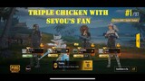 Triple chicken with a Sevou's fan | PUBG Mobile