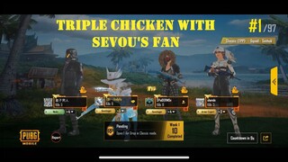 Triple chicken with a Sevou's fan | PUBG Mobile