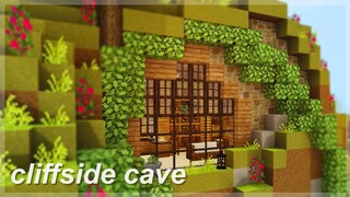 [Minecraft] Cliffside Cave House | aesthetic speedbuild 🐦