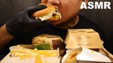 ASMR EATING BURGER KING WHOPPER WITH CHEESE | SPICY SEOUL DOUBLE BEEF | CHEESY FRIES | ONION RINGS