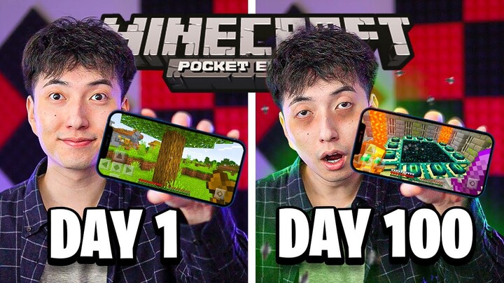 I Survived 100 Days in Minecraft Pocket Edition