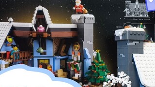 Lego 10293 sản phẩm mùa đông mới, ông già Noel đến thăm, ánh đèn thật ấm áp~~