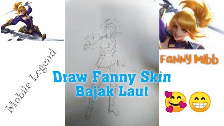 SKIN FANNY BAJAK LAUT versi COMIC RHL | SKIN BAJAK LAUT💕 | Mobile Legend | Drawing