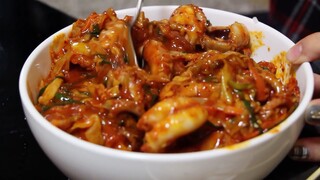 Cơm trộn bạch tuộc cay ,thịt xiên nướng #mukbang