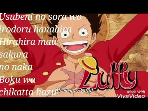 lyrics lagu one piece nakama versi luffy