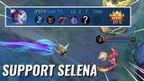 HYPERCARRY 99 IQ SUPPORT SELENA (FIRST TIME PLAYING SUPPORT) | Mobile Legends