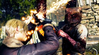Chainsaw Man Death Scene and Parry Animation in RESIDENT EVIL 4 REMAKE