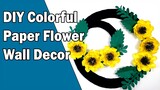 DIY Colorful Paper Flower Wall Decor Transforming Cardboard into Stunning Art