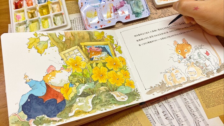 Pen Pale Color-Drawing into the ledger to heal life! 【Copy the story of Wild Rose Village! 】