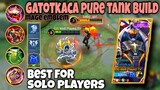 Recommended Build for SOLO Players | Pure Tank Gatotkaca Offlane [Mage Emblem]