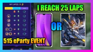 Reach 25 Laps on 515 eParty Event Mobile Legends | Dice Race Event Mobile Legends