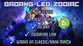 NEW BADANG ZODIAC LEO SCRIPT SKIN | FULL EFFECT | MOBILE LEGENDS